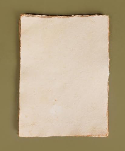 Image of Handmade Deckle Edge Paper - 20 Sheets, 6.5 x 9.5 Inch Vintage Cotton Rag | Perfect for Rustic Wedding Invitations, Calligraphy, Journaling & Craft Projects