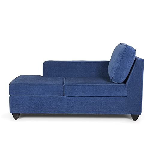 Image of Wakefit Sofa Set | 3 Year Warranty | Sofa 3 Seater, 3 Seater Sofa for Living Room, Wooden Sofa Set, 4 Seater + Left Aligned, Sofa for Living Room - Napper(Malphino : Cobalt Blue)
