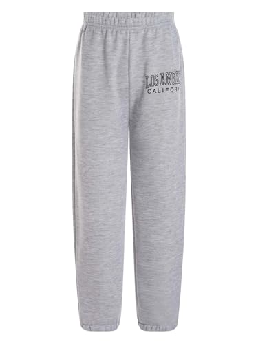 Unisex Boys Girls Athletic Sweatpants Waistband Jogger Pants Fleece-Warm Winter Pants for Jogging Sports