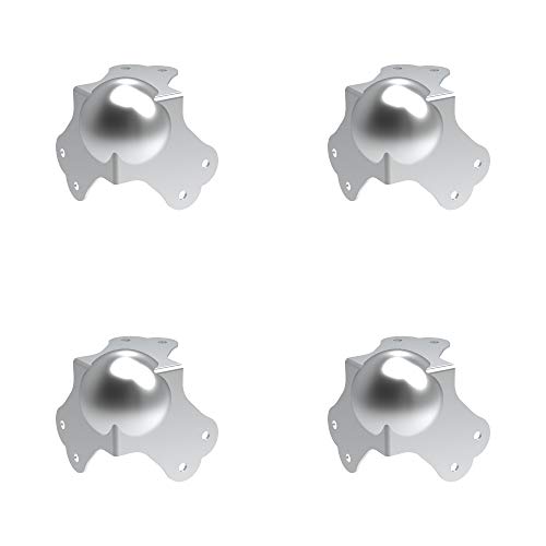 Penn Elcom Flight Case Large Ball Corner (Set of 4) Top/Male | Zinc Finish | DJ/Audio/Sound Box (6.57 * 6.57 * 6.57 cm) Round Angle Edge | Case Protection with 6 Holes | Easy to Fit