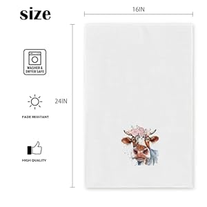 Flowers Highland Cow Kitchen Towels and Dishcloths Sets of 4, Farmhouse Cute Cow Print Dishcloth Watercolor Decorative Hand Tea Towel for Kitchen Home Cooking Baking Cleaning, 16×24 Inches Flowers Highland Cow Kitchen Towels and Dishcloths Sets of 4 Farmhouse Cute Cow Print Dishcloth Watercolor Decorative Hand Tea Towel for Kitchen Home Cooking Baking Cleaning 1624 Inches