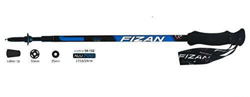 Fizan Compact 3 de ligero bastón de senderismo de 3 piezas 158 gr Azul par 2017 nuevo