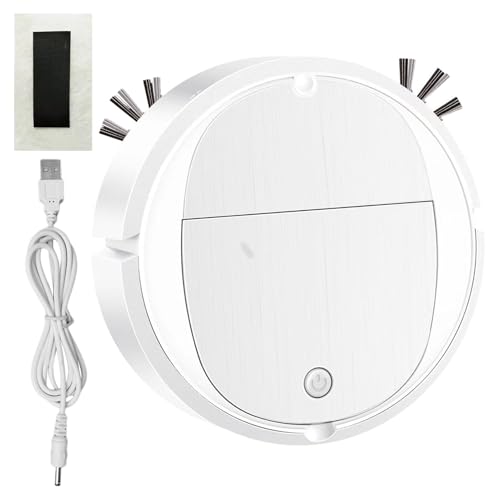 Robot Aspirador - Potente Mini Robot Aspirador, Barrido Automático, Dispositivo de Limpieza Que Funciona con Baterías | Detección inteligente de obstáculos para pelo de animales en la oficina de apart Robot Aspirador - Potente Mini Robot Aspirador, Barrido Automático, Dispositivo de Limpieza Que Funciona con Baterías | Detección inteligente de obstáculos para pelo de animales en la oficina de apart