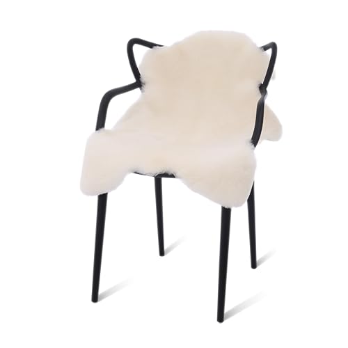 Decorating Sheepskins Piel de oveja australiana premium para silla, 90 x 60 cm [esquilada 2,7 cm, inodora, piel de cordero auténtica, alfombra para el sofá, piel de oveja, piel de cordero