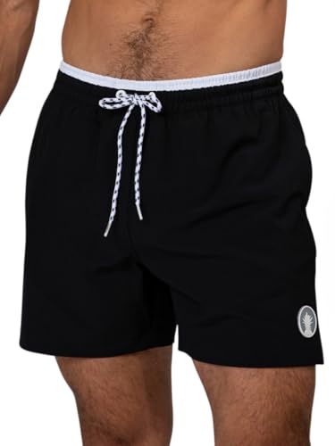 Chubbies Mens Swim Trunks – Mens Swim Shorts with 4-Way Stretch, 5.5” Beach Shorts with Elastic Waist, Drawstring,Mesh Lining