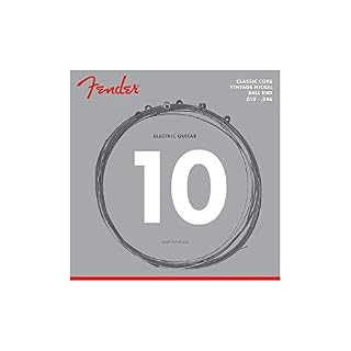 Fender® »CLASSIC CORE VINTAGE NICKEL ELECTRIC STRINGS« Cordes pour guitare électrique – Ball End – 155R 010/046 - Les Beatles, Paul McCartney, John Lennon, RIngo Starr, George Harrison