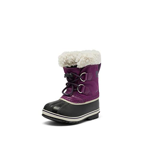 Sorel Yoot Pac Nylon WP, Botas de nieve impermeables, Unisex niños, Wild Iris Dark Plum Toddler Collection 2024, 25 EU