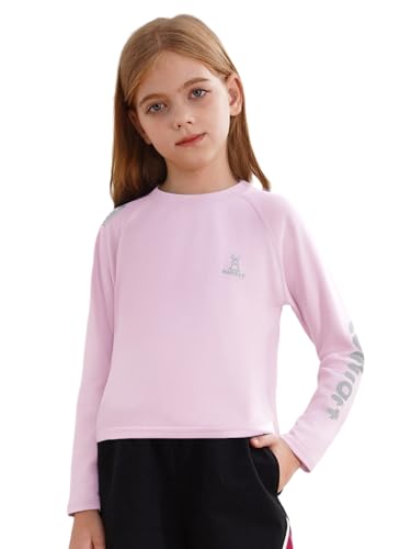 Kids Boys Girls Long Sleeve Athletic T-Shirt Letter Print Sports Pullover Top for Hiking Camping