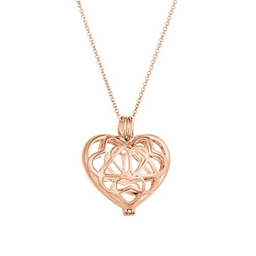 Custom Rose Gold Plated Simulated Birthstone Heart Locket, 16" Chain - Personalized Birthstone Necklace For Women - Heart Jewelry - Mother's Necklace - Birthstone Jewelry - Gift For Her #TOP2