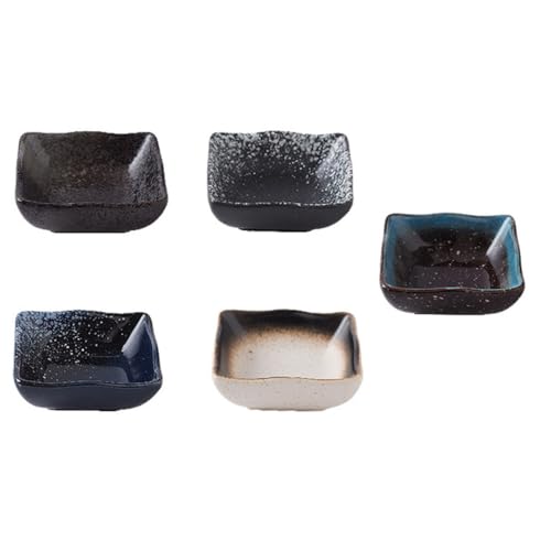 Juego de 5 platos de cerámica para sushi estilo japonés miniatura 1
