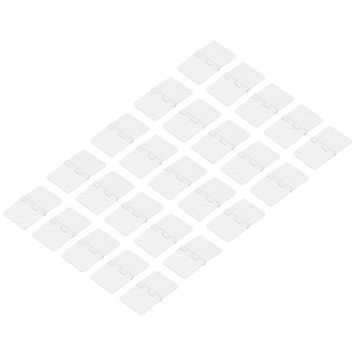MECCANIXITY RC Hinges 1.1 Inch x 0.6 Inch Adjustable Model Airplane Remote Control Aircraft Wings Parts Square Plastic Loose-Leaf 25 Pcs