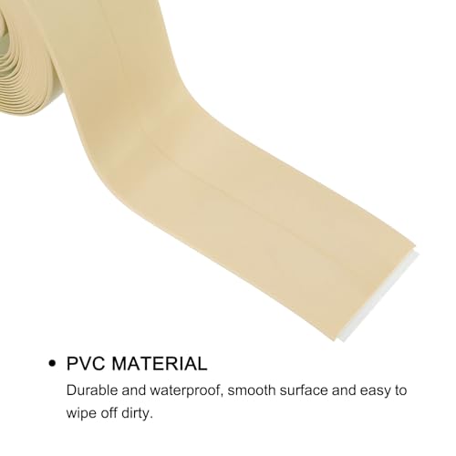 Image of uxcell Caulk Tape, Beige Toilet Caulk Strip Self Adhesive 1.5 inch x 16.4Ft Caulking Sealant Tape with Sealing Tool for Kitchen Bathroom Edge Protector