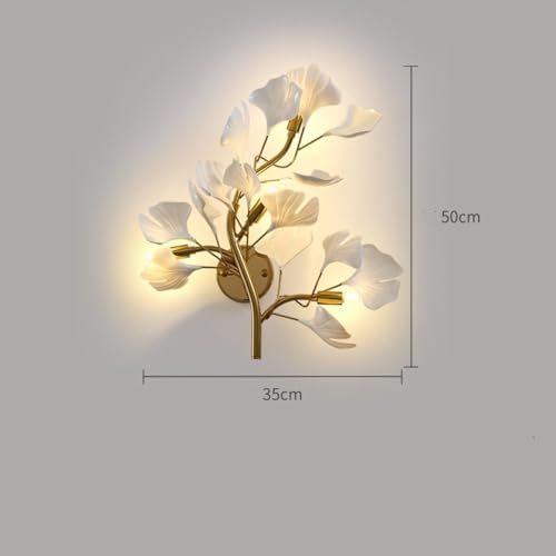 Kinkiety do sypialni Nordic G9 złoty metalowy akrylowy wystrój kwiatowy do hotelu, salonu, restauracji, korytarza, eleganckiej oprawy