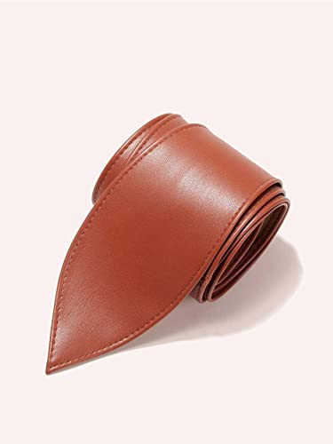 Floerns Women's PU Leather Belt Obi Belt Self Tie Bowknot Waistband for Dress4