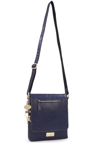 Leder Umhängetasche Damen - Crossbody Bag/Messenger Bag Mittelgroß - Verstellbarer Schultergurt - ANJA – Bild 4