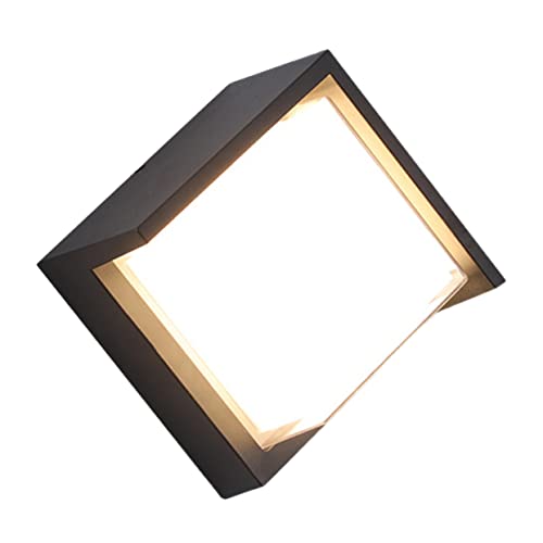 HOMSFOU 1 Pc luz de pared exterior LED Pantalla blanca martillo de detección telescópico luces lampara led pared lampara pared led lámpara de pared iluminada luz del aluminio Black