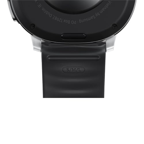 Image of Samsung Galaxy Watch 8 Series Hybrid Band, Vegan Leather, Signature Stitch, Dynamic Lug System, Flexible Fit, Compatible with Galaxy Watch 8 and Watch 8 Classic, S /M /L Black