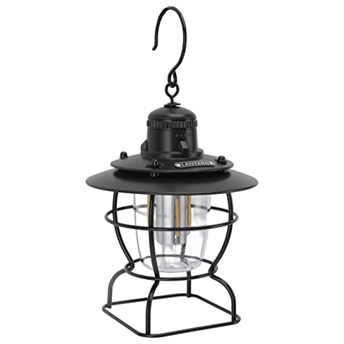 Generic Lantern, Multifunctional Outdoor Portable with LED Indicators Rechargeable Lamp Rechargeable Lantern for Camping (All Black)