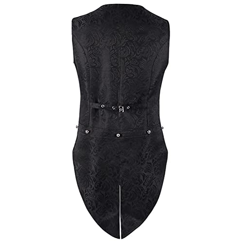 Falda larga steampunk combinación con chaleco gótico de doble botonadura medieval 4