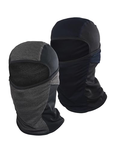 Image of inchPack of 2 Black & Blue Premium Face Mask for Bikers I Breathable Full Face Cover Balaclava for Men I Helmet Mask for Dust Protection