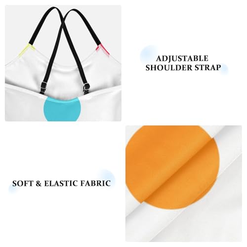 Girls One Piece Swimsuits Colorful Polka Dot Pattern Sport Halter Swimwear Beach Bathing Suit, 3T3