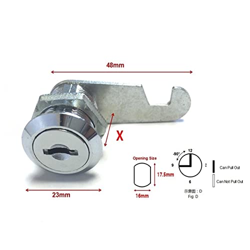 Serrure à came métallique 20mm robuste KmoNo avec clés identiques interchangeables - 6
