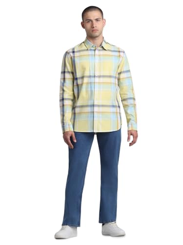 Image of Jack & Jones Men's Cotton Checke Slim Fit Shirt
