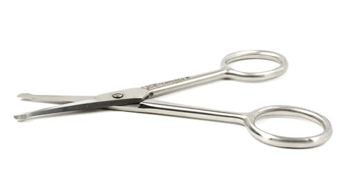 blueINOX Tierhaarschere – Fellpflegeschere & Pfotenschere für Hunde, Katzen & Kleintiere – Gerade Schneide, 10 cm, Edelstahl