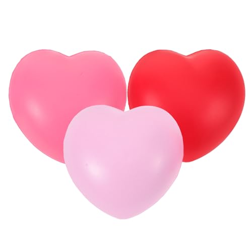 FOMIYES Physical Therapy Hand Exercise Ball, 3pcs Heart Shaped Hand Grip Ball Relief Balls Squeeze Balls Kits for Hand Finger Wrist Muscles Hand Grip Strength Trainer Workout
