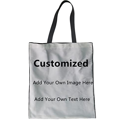 HUGS IDEA Piano Music Notes Linen Tote Bag Fashion Shoulder Bag for Women Girl