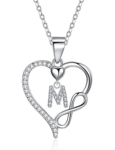 Infinity Heart Initial Necklace