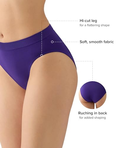 Image of Wacoal Women's B-Smooth Seamless Full Coverage Hi-Cut Brief Panty, 834175