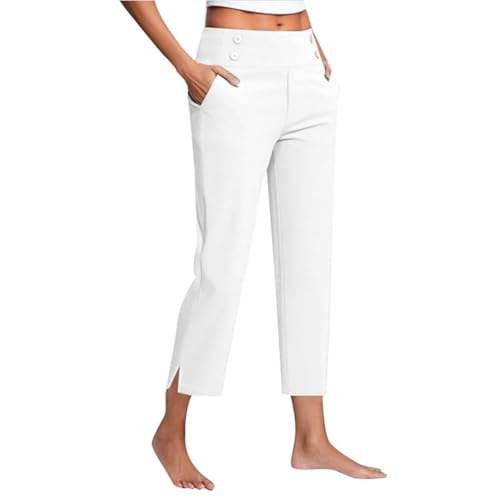 Plus Size Dress Pants for Women Business Casual Office Trousers Stretch 7/8 Ankle Pant High Waisted Golf Sweatpants
