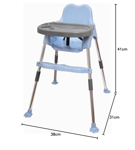 My Giraffe 3 in 1- Easy to Clean Bobo Blue Baby Dining Chair with Footrest and Tray, Upto 20 kgs(Light Blue) - Image 10 thumbnail