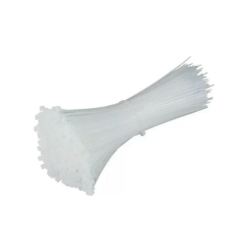 Bridas de nailon grandes, blancas, autoblocantes, de alta resistencia, para sujeción industrial (250/500 unidades), 5 x 350 mm, 8 x 400 mm (paquete de 10).