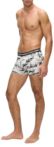 Karl Lagerfeld pack 3 bóxers de hombre estampados tipo trunk cómodos 7