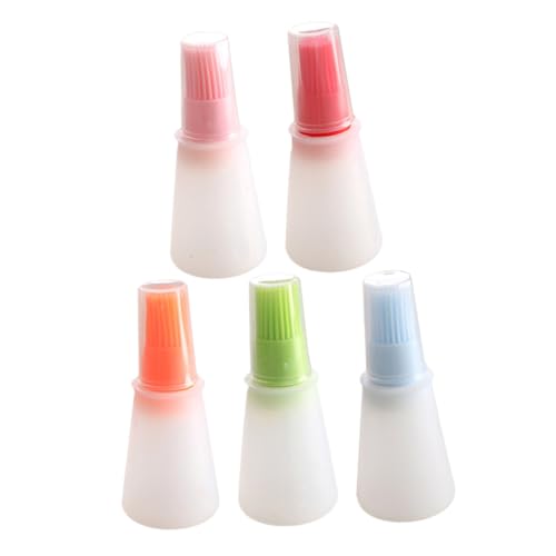 EPIGEIST Cepillos de Silicona para Aceite Tapa Pincel para Barbacoa y Cocina Accesorios de Parrilla Resistentes y Prácticos para Untar Salsas y Colores Surtidos
