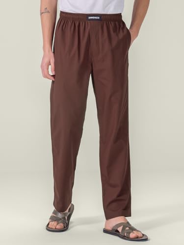 Image of DAMENSCH Relaxed Fit Premium Cotton Casual Style, Dual Pockets, Ultra light, Breathable, Anti-Bacterial, Stretchable, Soft Comfortable, Lounge Pyjamas For Men