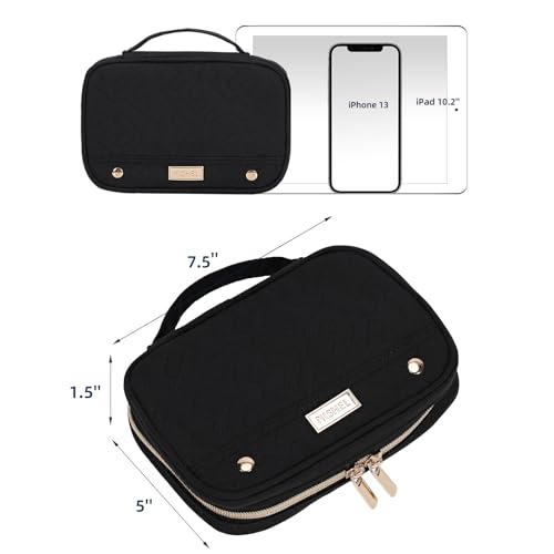 NISHEL Travel Jewelry Organizer Folio, Jewelry Rolls for Necklaces, Earrings, Rings, Bracelets, Watch - Image 3