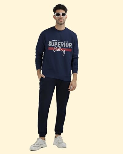 Image of AUSK- Men's Fleece Oversized Printed Sweatshirt