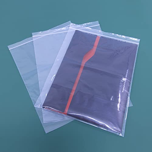 iMailer - 200 Count - 10" x 13" Clear Zip Bags - 2 Mil Reclosable Zip Plastic Poly Bags with Lock Seal Zipper for Clothing, T-Shirt, Prints, Photos, Documents