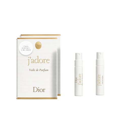 Image of 2 Christian Dior J'adore Voile De Parfum Spray Sample Vial .03 Oz /1 Ml Each