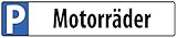 Hergestellt in Deutschland Schatzmix Parkplatzschild Motorräder Metallschild Wanddeko 46x10cm tin Sign Blechschild, Blech, Mehrfarbig, 46x10 cm
