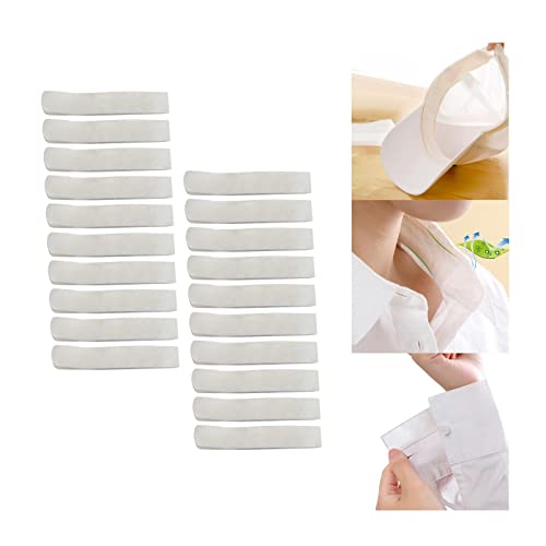 Deevoka 20 Pçs Protetor de Colar Almofadas de Suor Confortáveis Absorção de Umidade Contra Manchas d