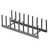 INNERNEED Dish Drying Rack Plate Vertical Storage Pot Lids Holder Kitchen Organizer, 8 Slots for Pla