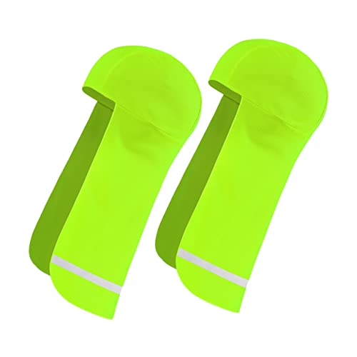 POPETPOP 2pcs Reflective Rod Riding Hat Shade Hat with Neck Protection Elastic Sports Helmet Liner Neck Reflective Sun Cooling Running Skull Cap Protector Wicking Skull Cap Hats Polyester Light Green