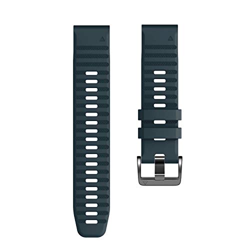 Image of ANCOOL Compatible with Fenix 6X /7X Band 26mm Quickfit Soft Silicone Watch Band Replacement for Fenix 5X /Fenix 8 51mm /Fenix 5X Plus /Fenix 3 /Fenix 6X Pro /Descent Descent MK2i Smartwatches (Slate)