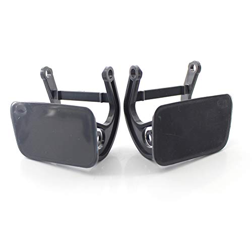 Cnfang4 Motorbike Pair Front Bumper Headlight Washer Nozzle Jet Covers Caps Accessaries for BMW 5 Series E60 2004-2010, Black Powersport