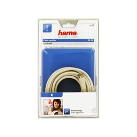 Hama 75122436 SAT Kabel Stecker F/männlich F 90 dB 5 m weiß Cover