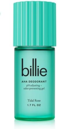 Generic Billie AHA pH Adjusting Womens Deodorant Gel, 1.7 fl oz, Tidal Rose Scent, 24 Hour Protection, Aluminum Free